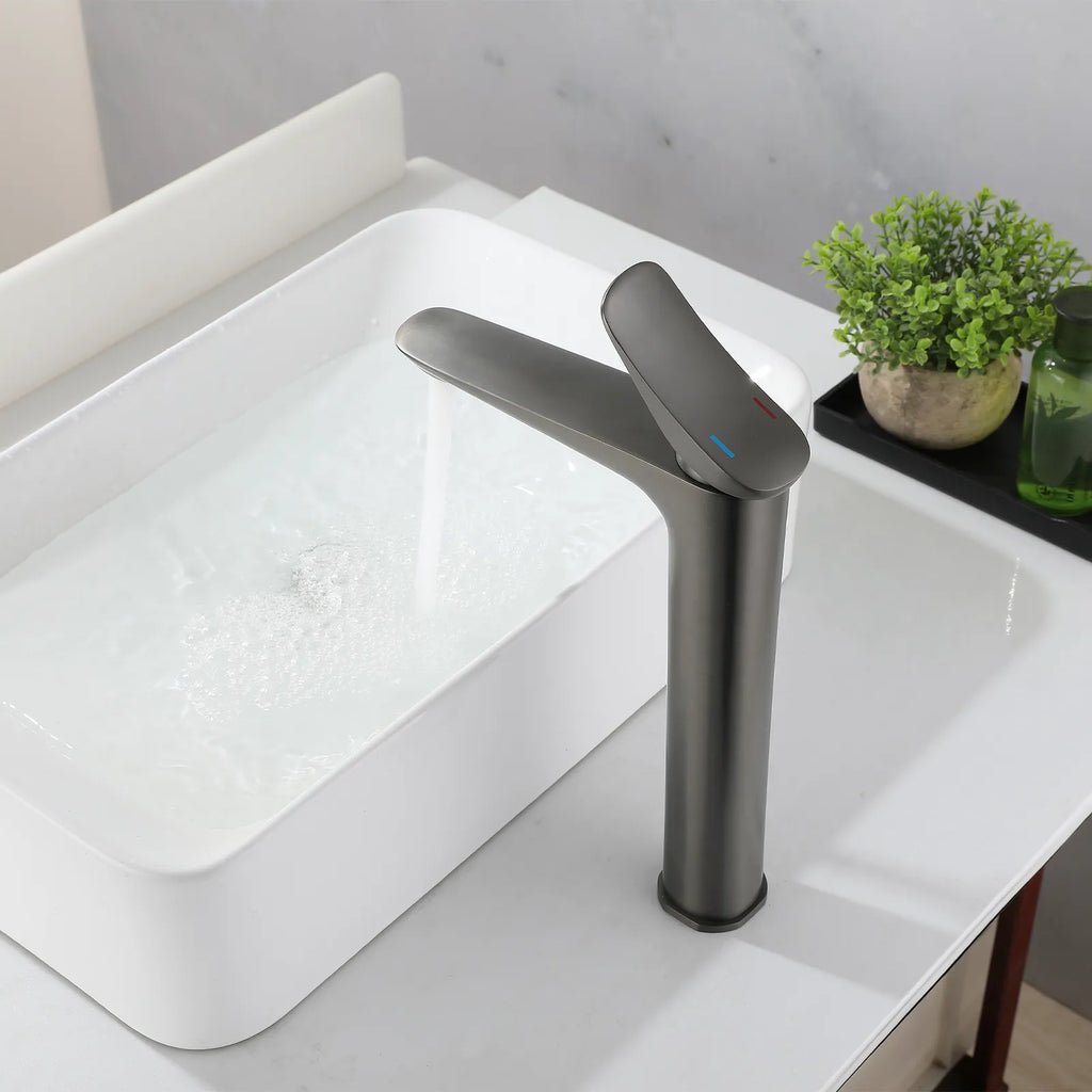 High Basin Faucet for Vessel Sink – Single Handle Tall Basin Mixer – AB001076