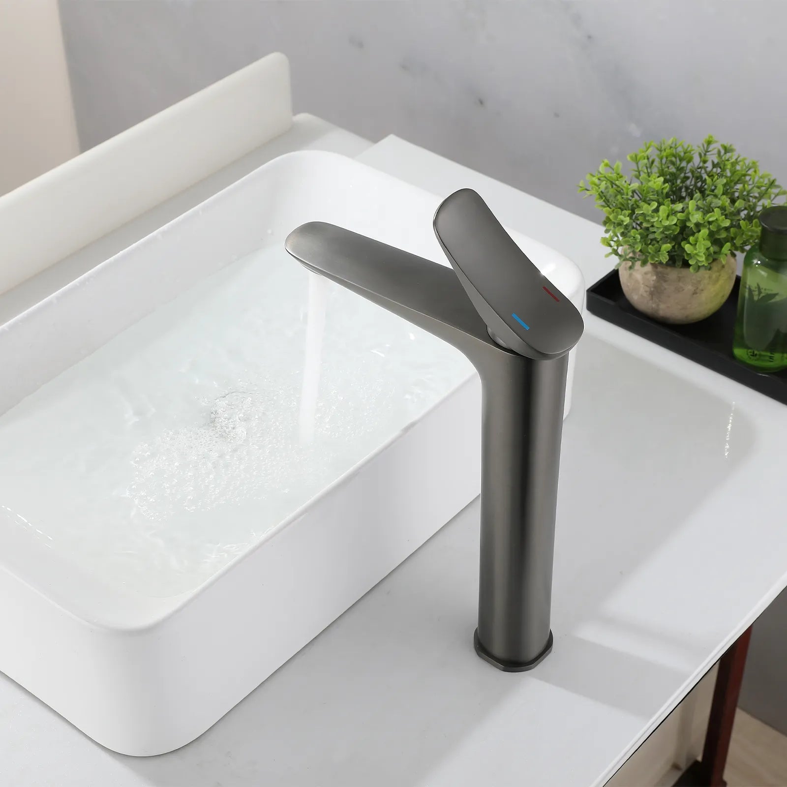 High Basin Faucet for Vessel Sink – Single Handle Tall Basin Mixer – AB001076