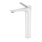 High Basin Faucet for Vessel Sink – Single Handle Tall Basin Mixer – AB001076 Matte White