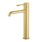 Circular Single Lever Tall Basin Mixer Tap AB001104 Brushed Gold