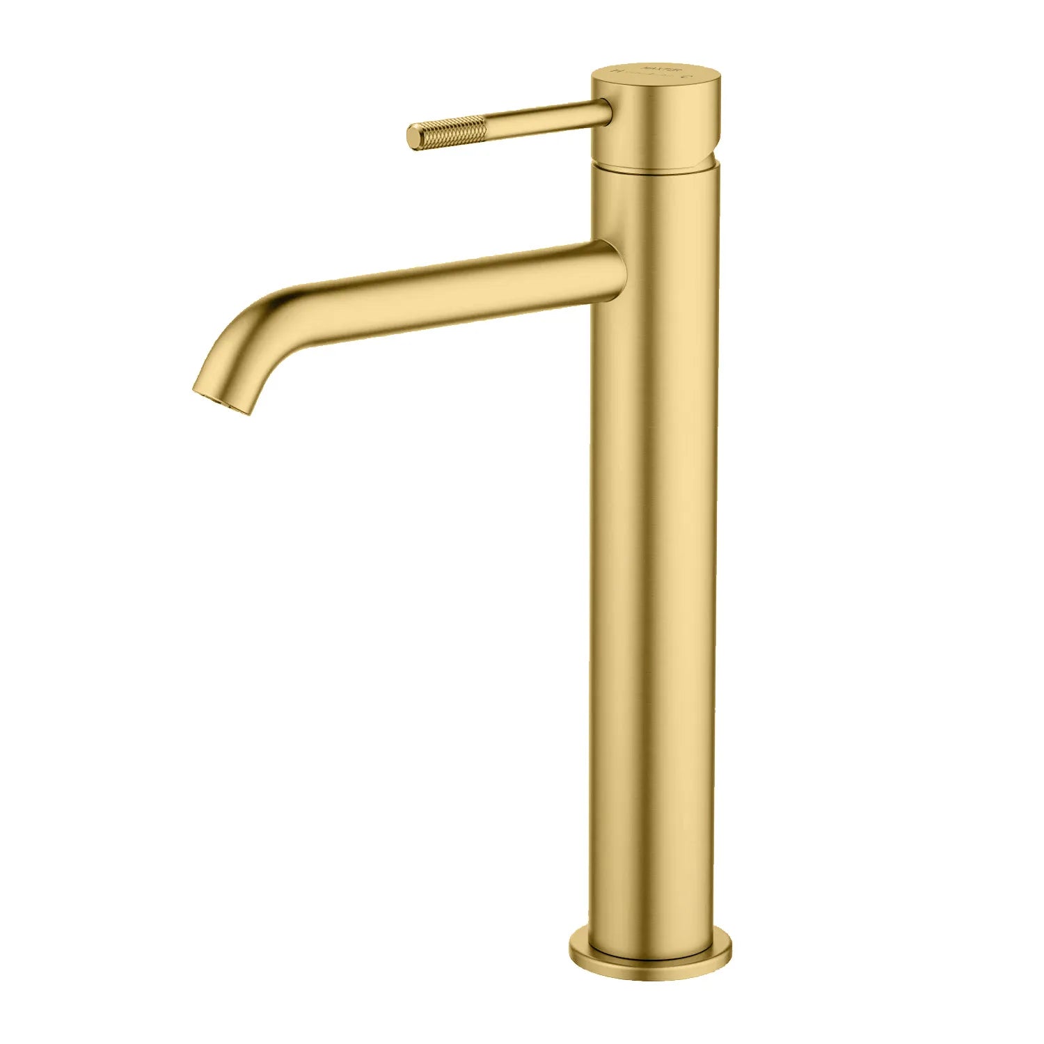 Circular Single Lever Tall Basin Mixer Tap AB001104 Brushed Gold