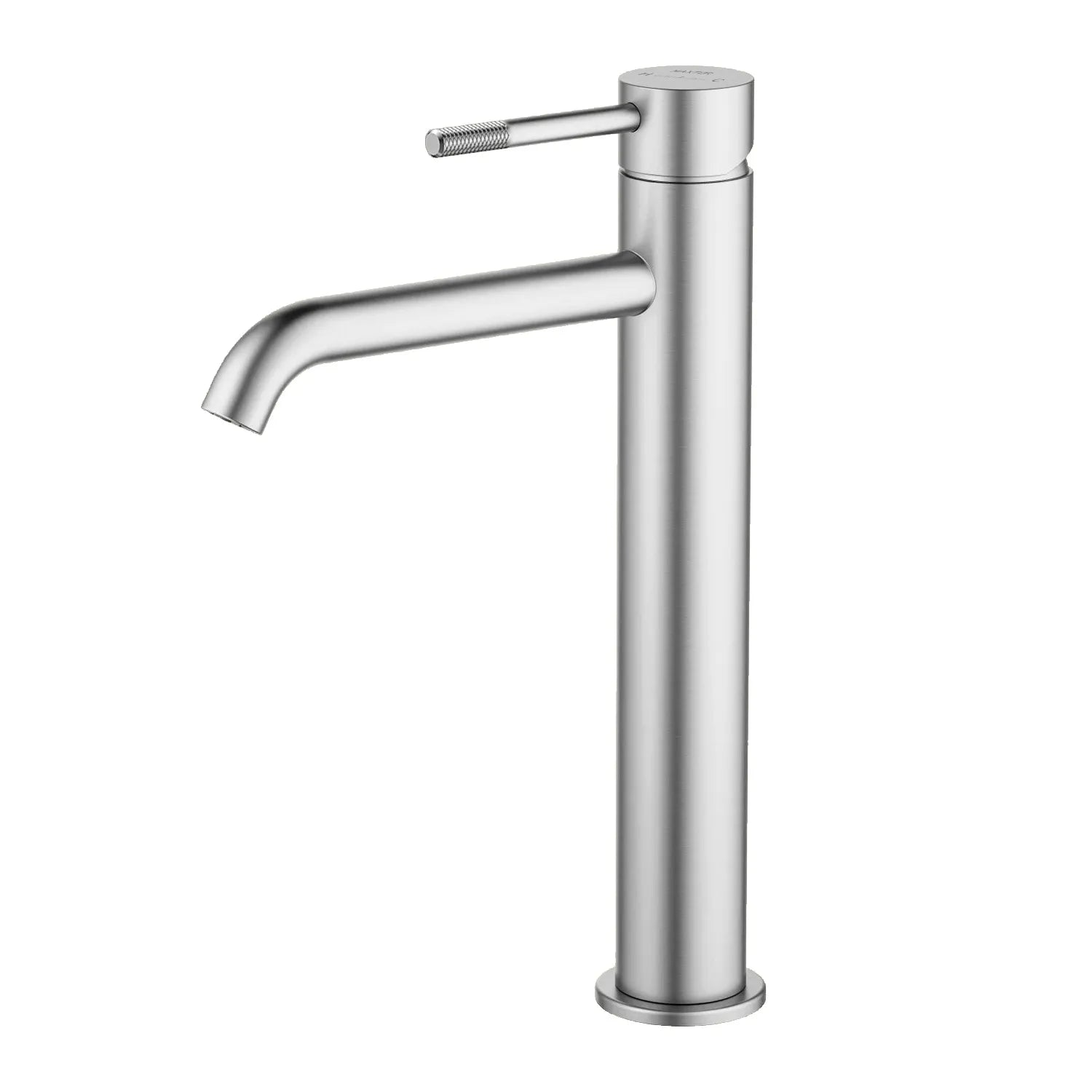 Circular Single Lever Tall Basin Mixer Tap AB001104 Brushed Nickel