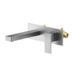 Maxtor Brushed Gold Wall-Mounted Basin Faucet – Square Design AB002000
