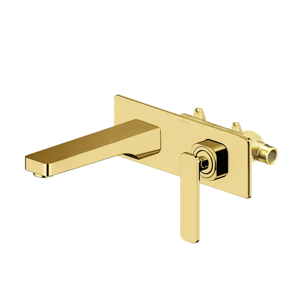 Wall Mounted Bathroom Faucet – Solid Brass Construction, 35mm Ceramic Cartridge-AB002001 Brushed Gold