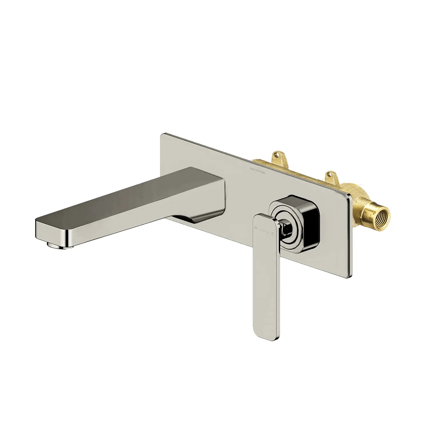 Wall Mounted Bathroom Faucet – Solid Brass Construction, 35mm Ceramic Cartridge-AB002001 Brushed Nickel
