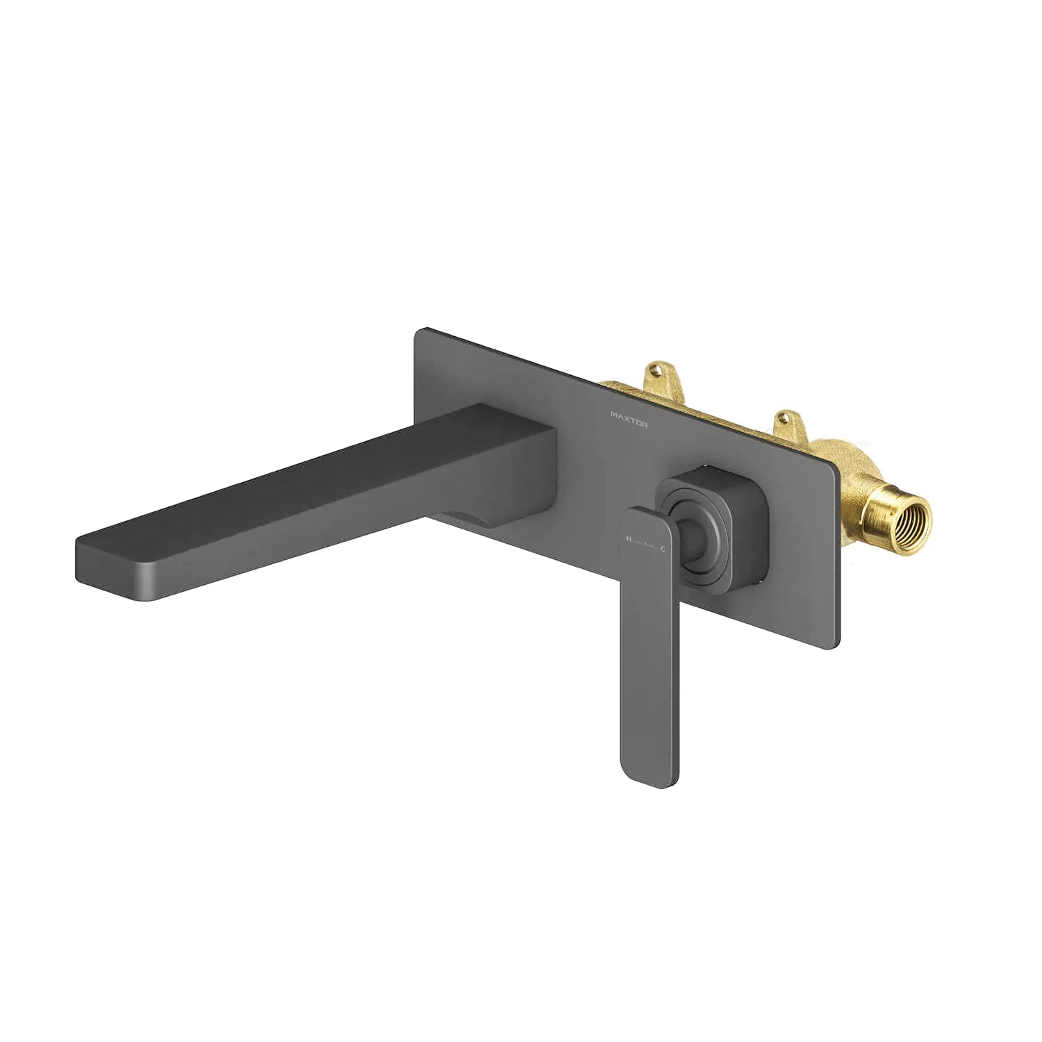 Wall Mounted Bathroom Faucet – Solid Brass Construction, 35mm Ceramic Cartridge-AB002001 Brushed Gun Metal