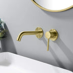Circular Solid Brass Wall Mount Basin Faucet AB002004