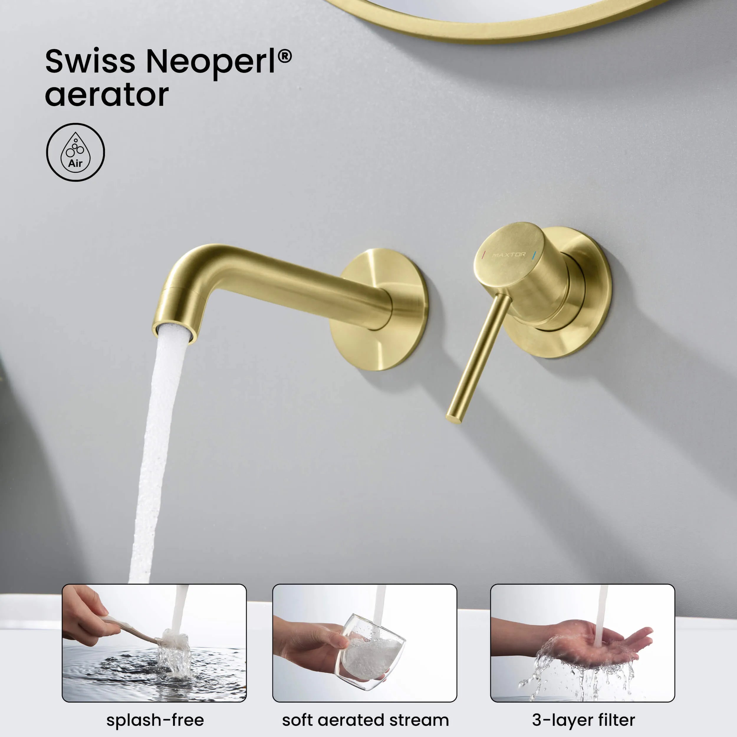 Circular Wall Concealed Basin Faucet AB002204
