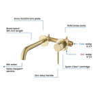Circular Solid Brass Wall Mount Basin Faucet AB002004