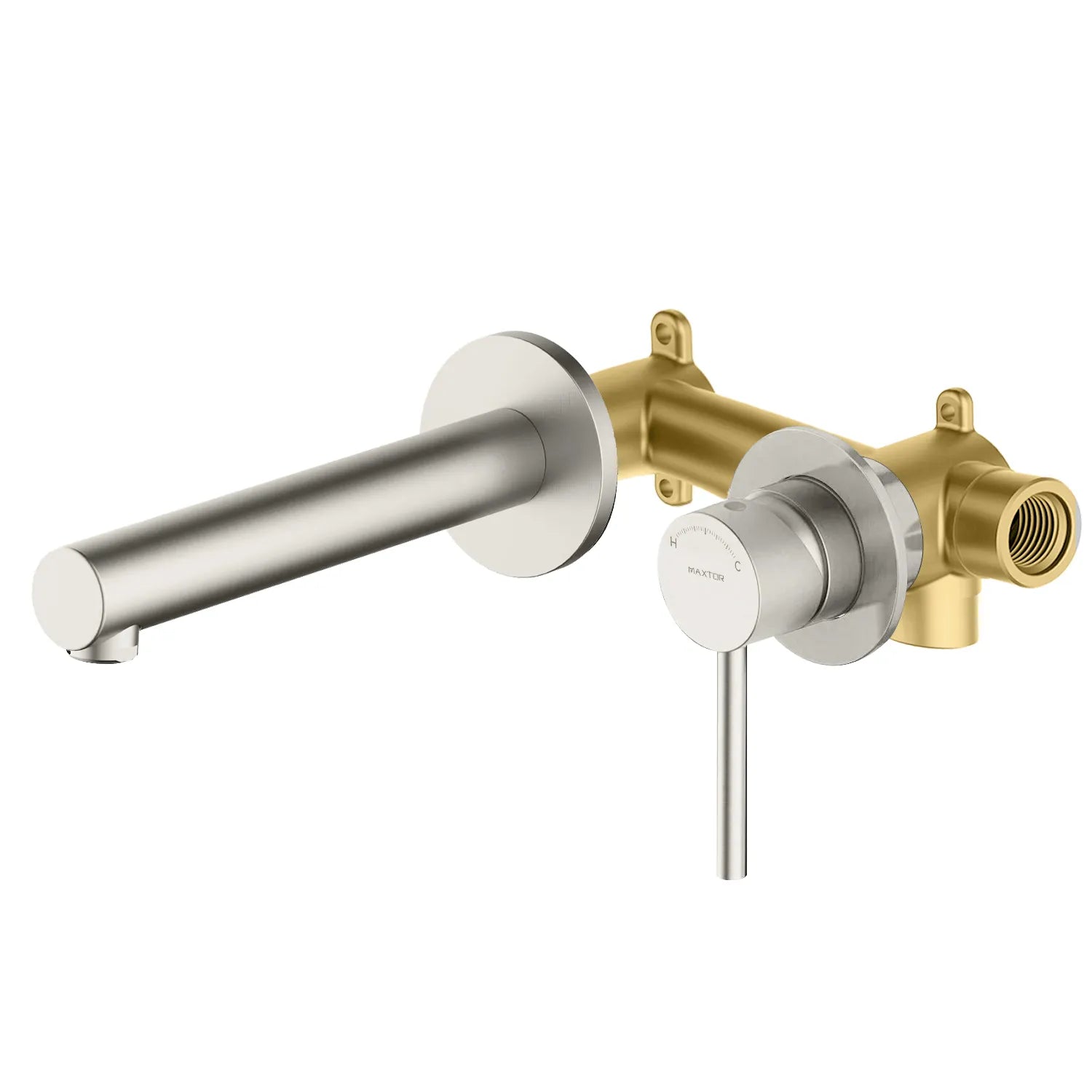 Erie Circular Wall Mounted Bathroom Basin Faucet,bathroom Sink Faucet-AB002005 Brushed Nickel