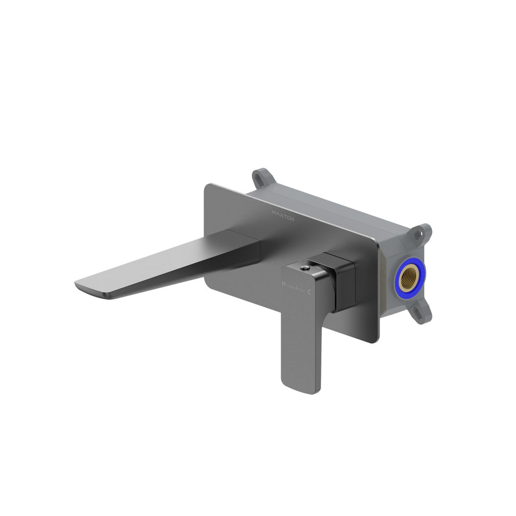 Wall Mounted Bathroom Basin Faucet – Single Handle Concealed Basin Mixer – AB002007 Brushed Gun Metal