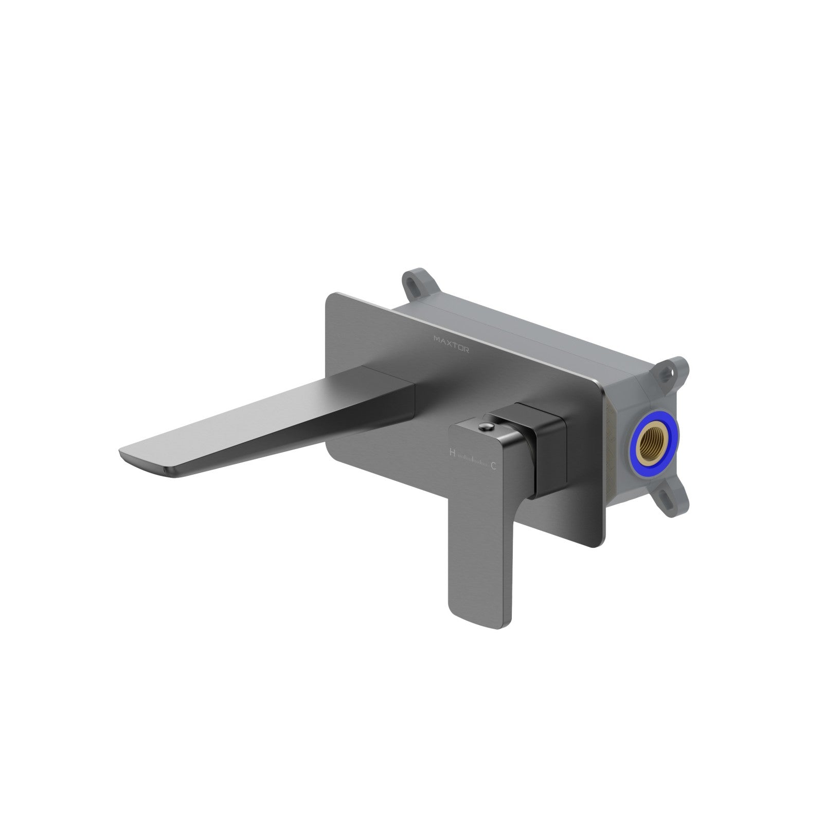 Wall Mounted Bathroom Basin Faucet – Single Handle Concealed Basin Mixer – AB002007 Brushed Gun Metal