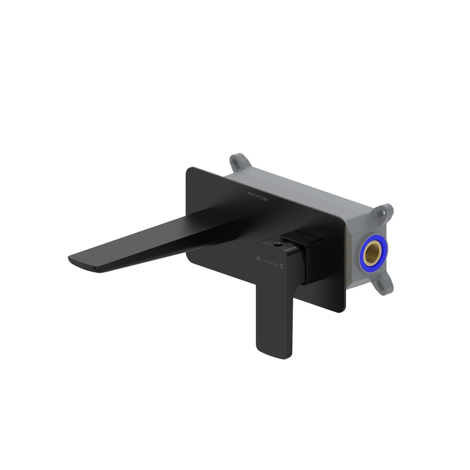 Wall Mounted Bathroom Basin Faucet – Single Handle Concealed Basin Mixer – AB002007 Matte Black