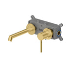 Sure Wall-Mounted Basin Mixer Tap AB002027 Brushed Gold