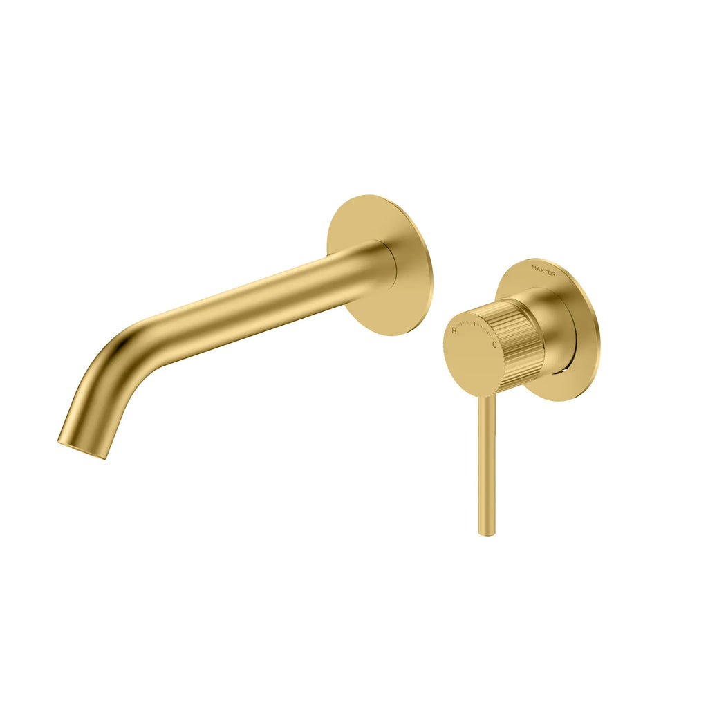 X-Circular Wall Mounted Bathroom Basin Faucet – Single Handle with Rough-In – AB002031 Brushed Gold