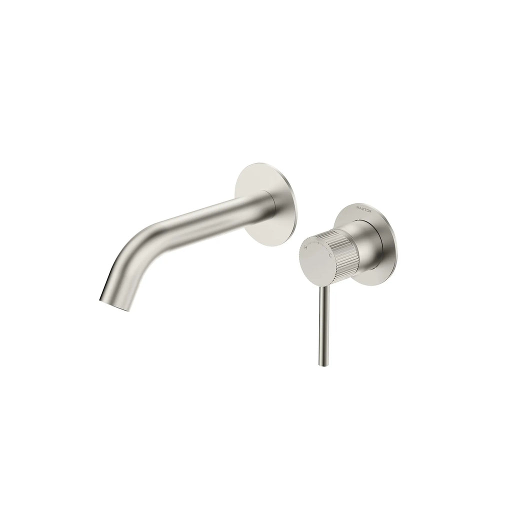 X-Circular Wall Mounted Bathroom Basin Faucet – Single Handle with Rough-In – AB002031 Brushed Nickel