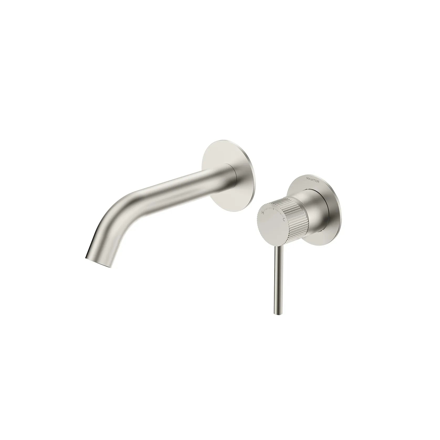 X-Circular Wall Mounted Bathroom Basin Faucet – Single Handle with Rough-In – AB002031 Brushed Nickel