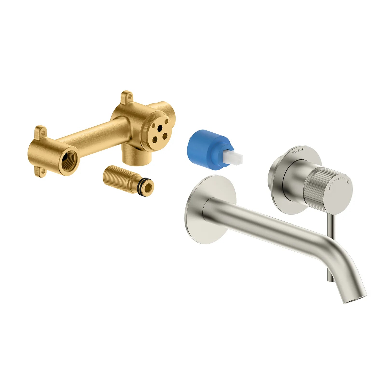 X-Circular Wall Mounted Bathroom Basin Faucet – Single Handle with Rough-In – AB002031