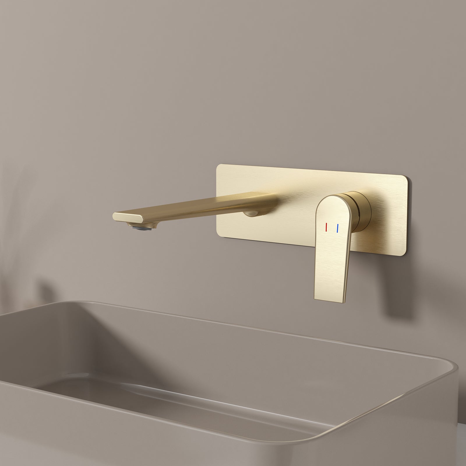 MAXTOR Wall-Mount Bathroom Vanity Basin Faucet – Single Handle Solid Brass Vessel Mixer-AB001064