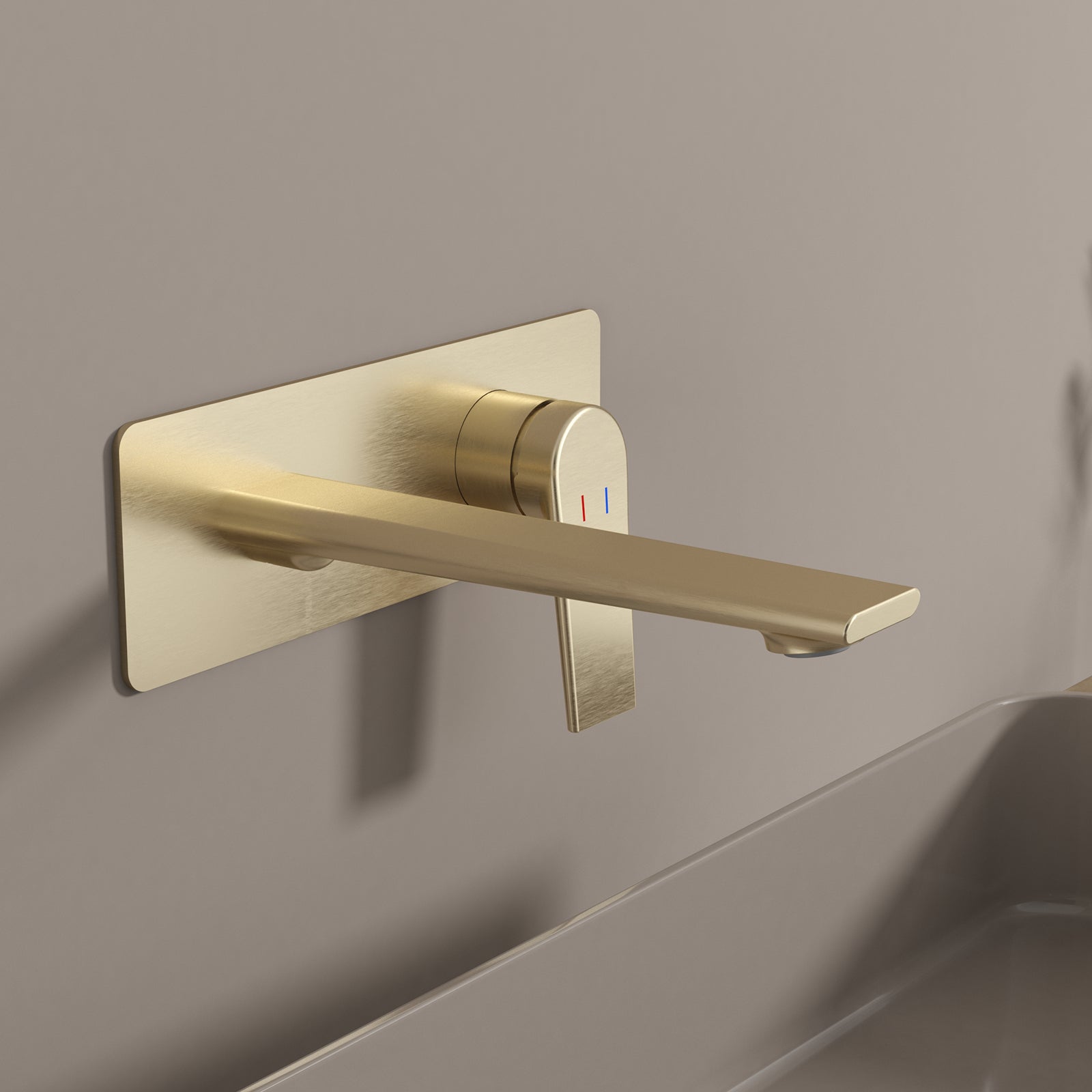 MAXTOR Wall-Mount Bathroom Vanity Basin Faucet – Single Handle Solid Brass Vessel Mixer-AB001064