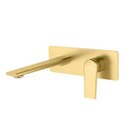 MAXTOR Wall-Mount Bathroom Vanity Basin Faucet – Single Handle Solid Brass Vessel Mixer-AB001064 Brushed Gold