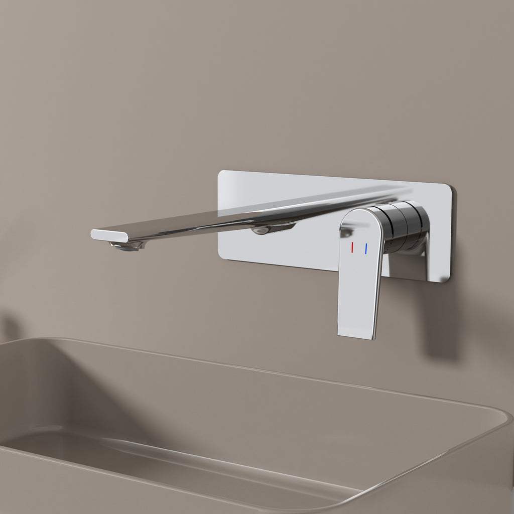 MAXTOR Wall-Mount Bathroom Vanity Basin Faucet – Single Handle Solid Brass Vessel Mixer-AB001064