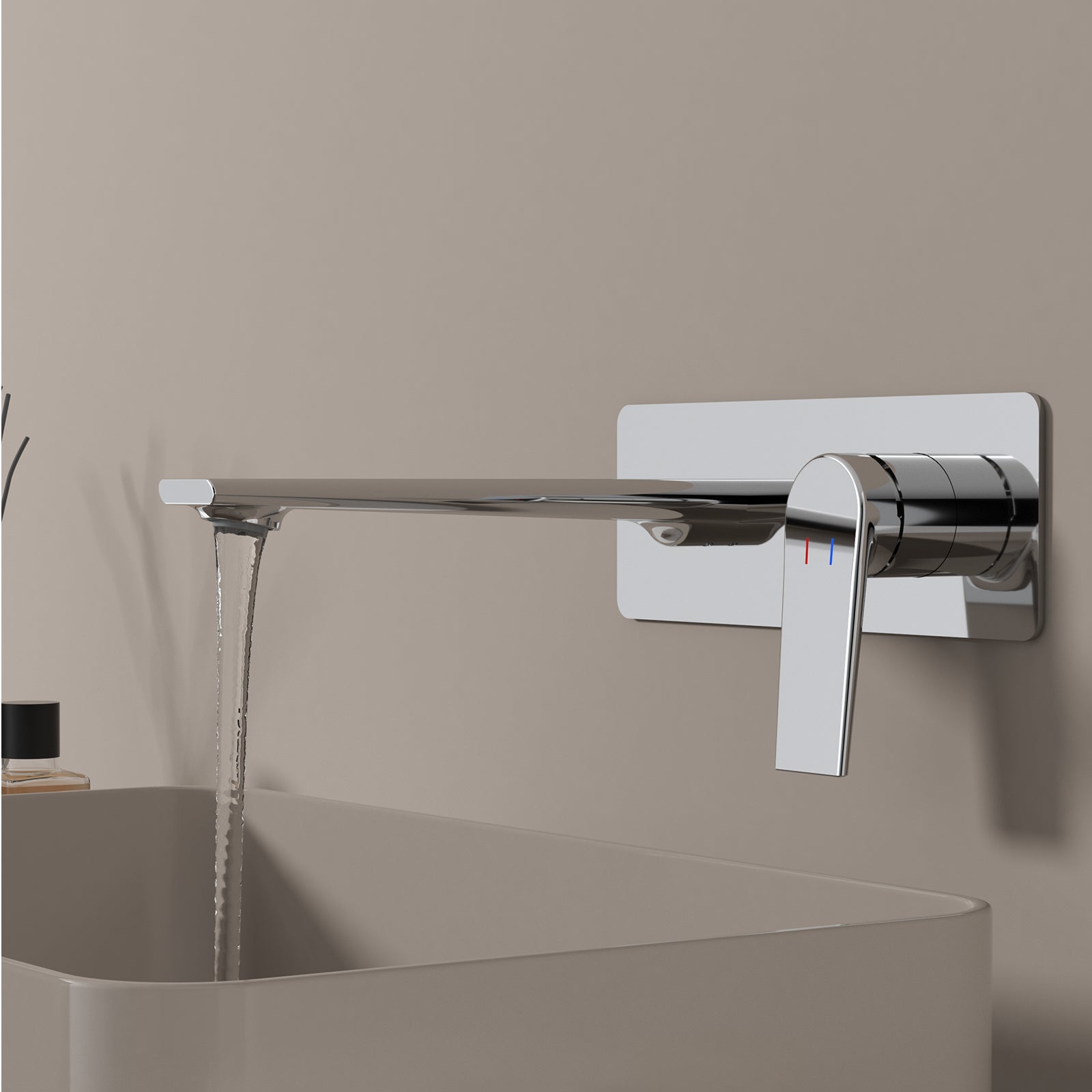MAXTOR Wall-Mount Bathroom Vanity Basin Faucet – Single Handle Solid Brass Vessel Mixer-AB001064