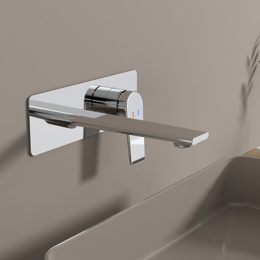 MAXTOR Wall-Mount Bathroom Vanity Basin Faucet – Single Handle Solid Brass Vessel Mixer-AB001064