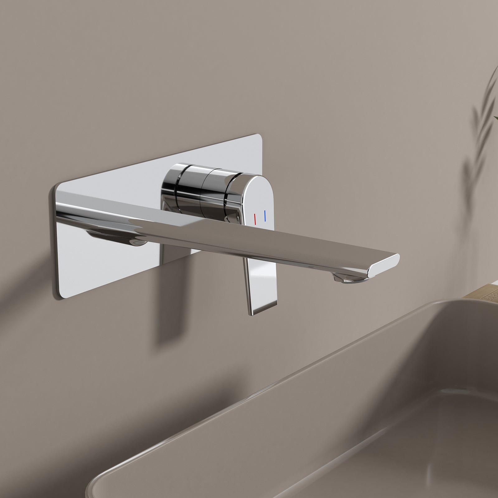 MAXTOR Wall-Mount Bathroom Vanity Basin Faucet – Single Handle Solid Brass Vessel Mixer-AB001064