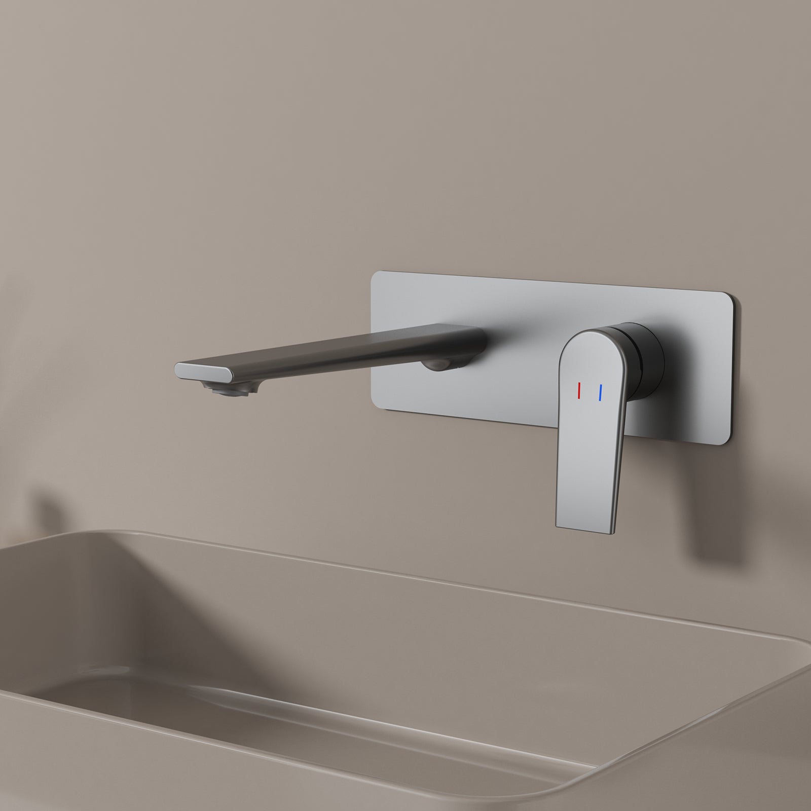 MAXTOR Wall-Mount Bathroom Vanity Basin Faucet – Single Handle Solid Brass Vessel Mixer-AB001064