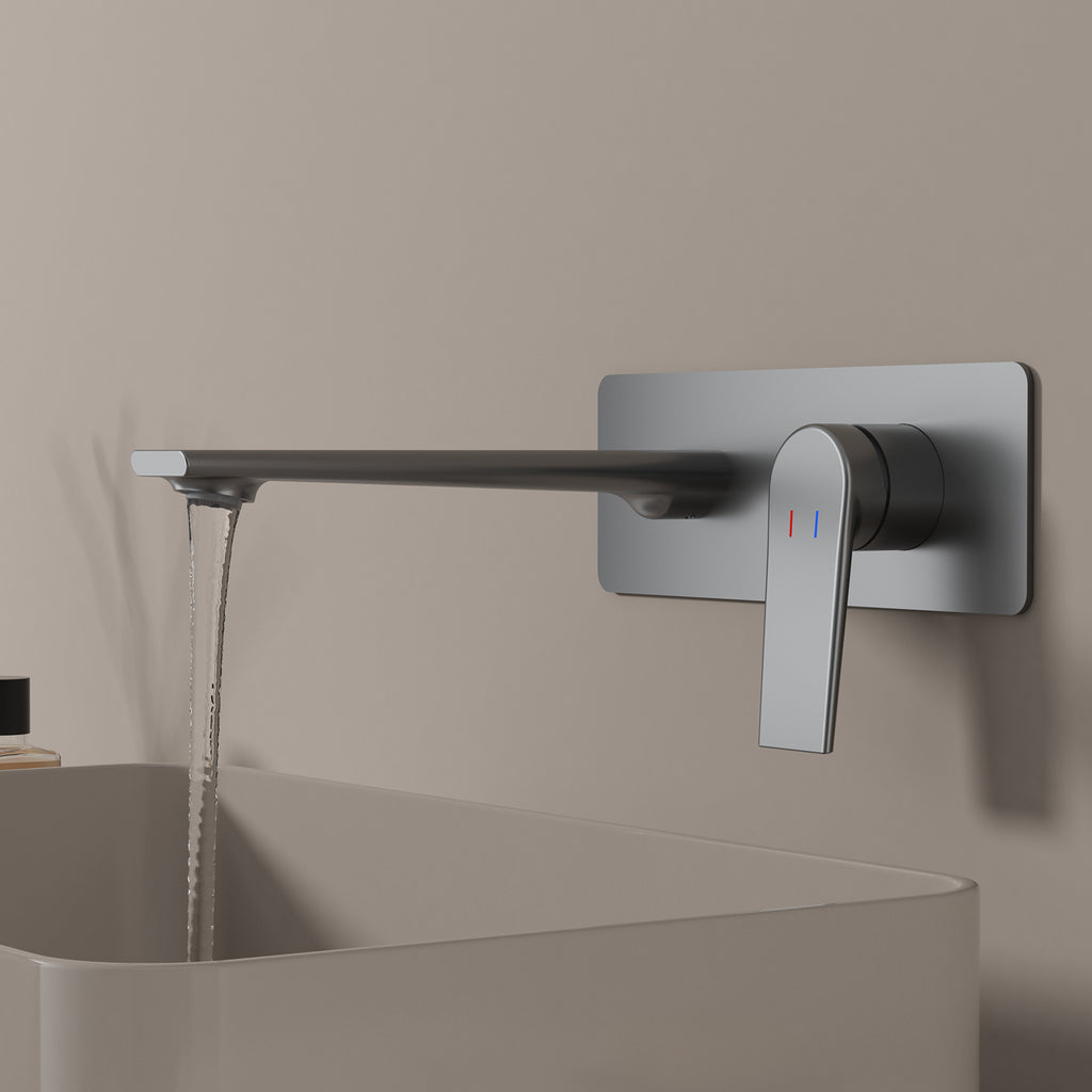 MAXTOR Wall-Mount Bathroom Vanity Basin Faucet – Single Handle Solid Brass Vessel Mixer-AB001064