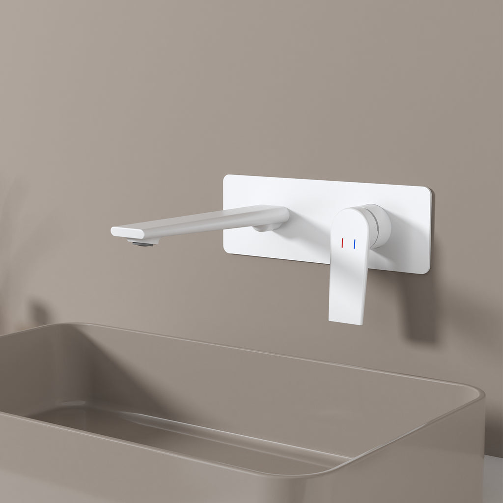 MAXTOR Wall-Mount Bathroom Vanity Basin Faucet – Single Handle Solid Brass Vessel Mixer-AB001064