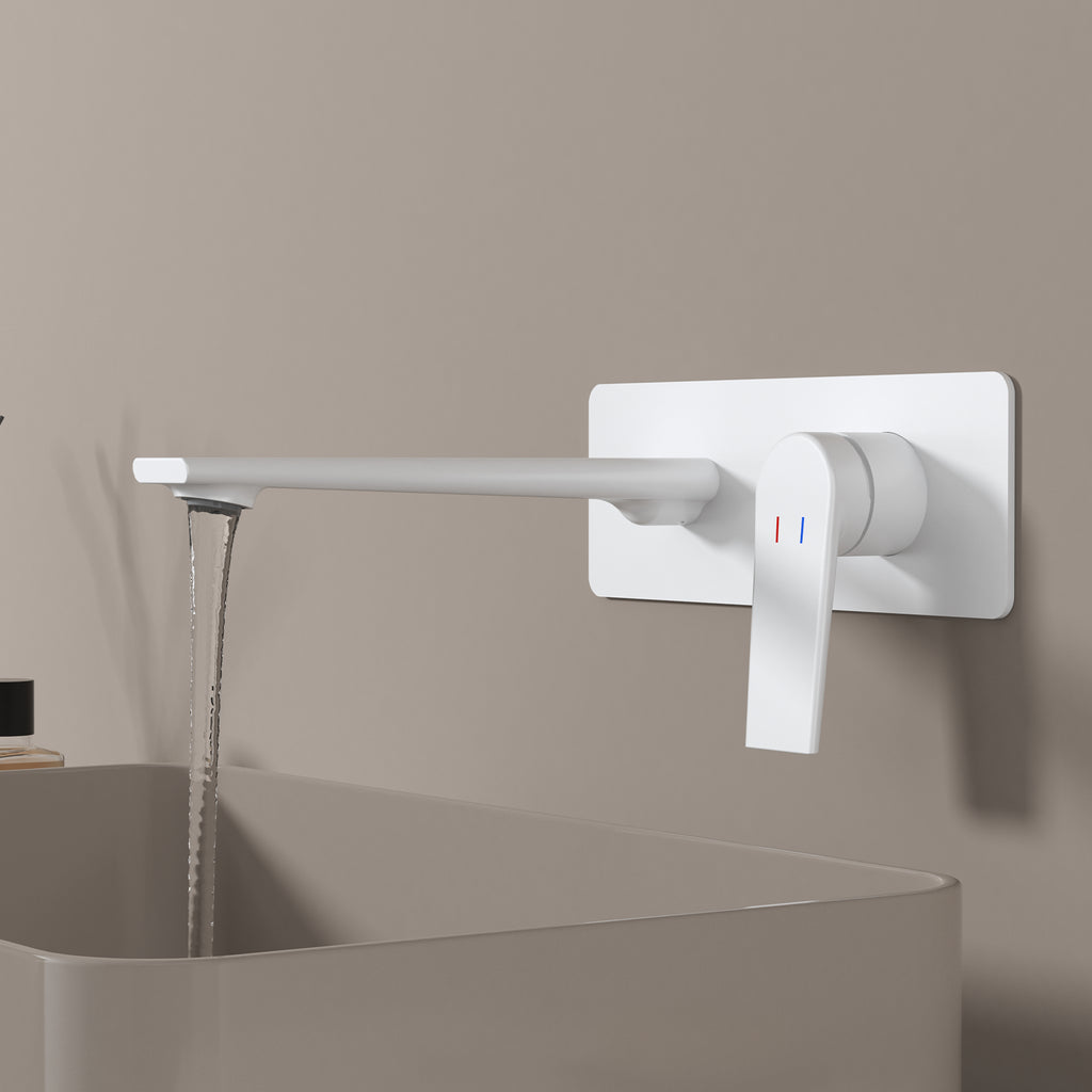 MAXTOR Wall-Mount Bathroom Vanity Basin Faucet – Single Handle Solid Brass Vessel Mixer-AB001064