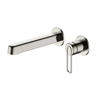 Loop Handle Wall Mounted Bathroom Basin Faucet – 2-Hole Basin Mixer – AB002069 Brushed Nickel