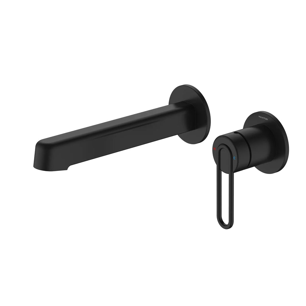 Loop Handle Wall Mounted Bathroom Basin Faucet – 2-Hole Basin Mixer – AB002069 Matte Black