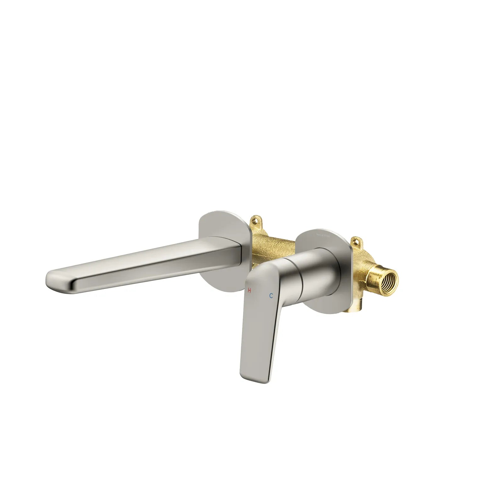 Kris Wall Mount Bathroom Basin Faucet AB002070 Brushed Nickel