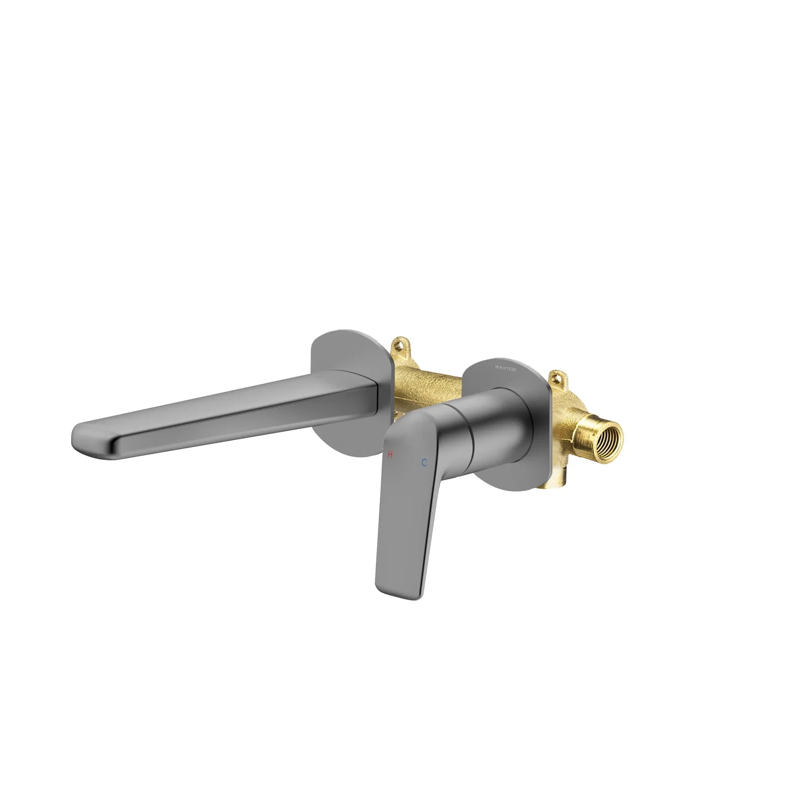Kris Wall Mount Bathroom Basin Faucet AB002070 Brushed Gun Metal