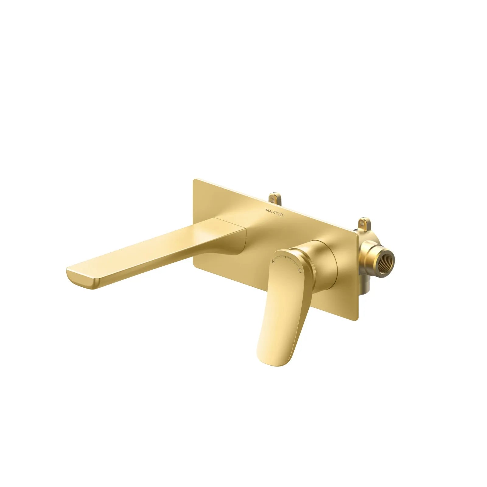 Wall Mounted Concealed Basin Faucet – Single Lever In-Wall Mixer – AB002076 Brushed Gold