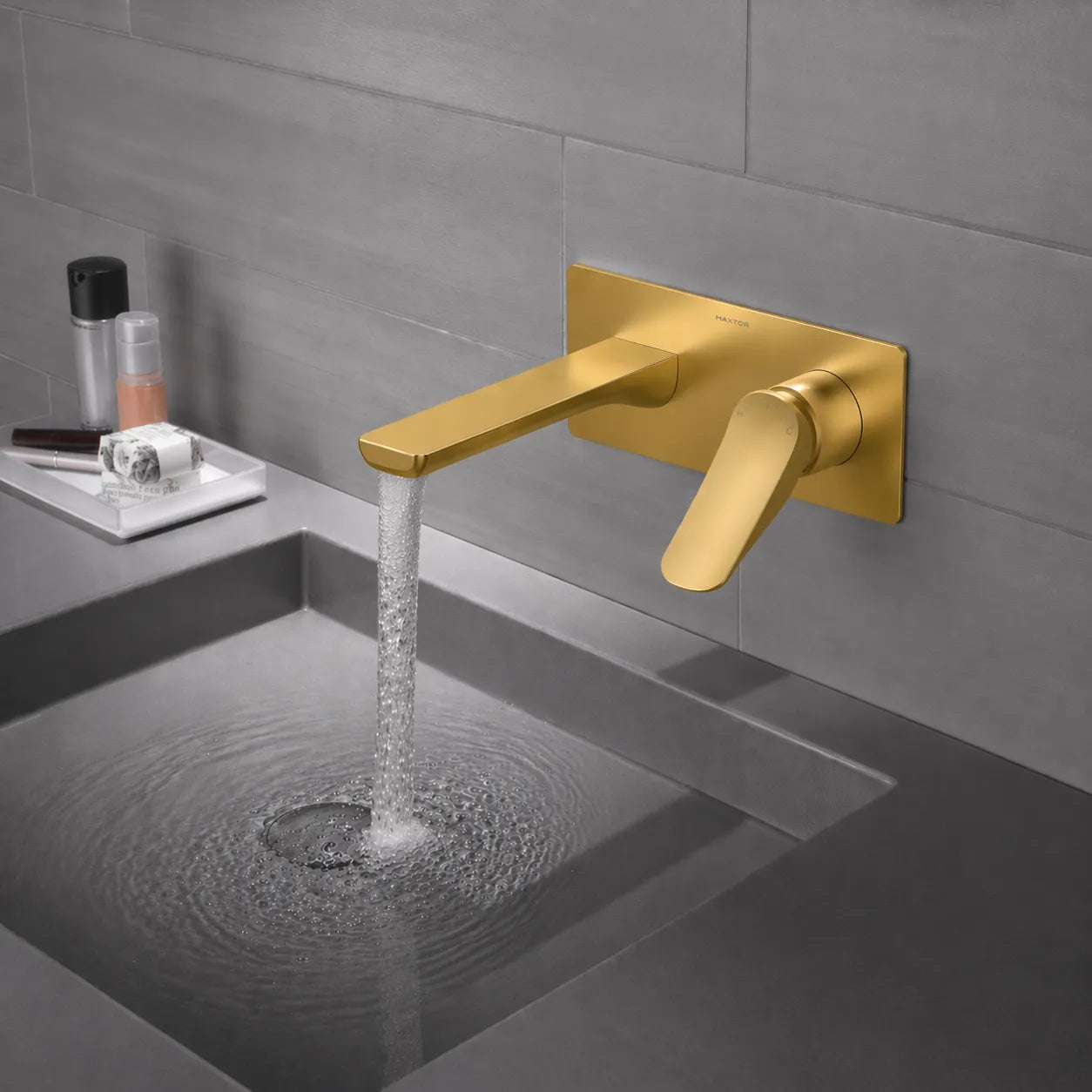 Wall Mounted Concealed Basin Faucet with Box – Single Lever In-Wall Mixer – AB002176