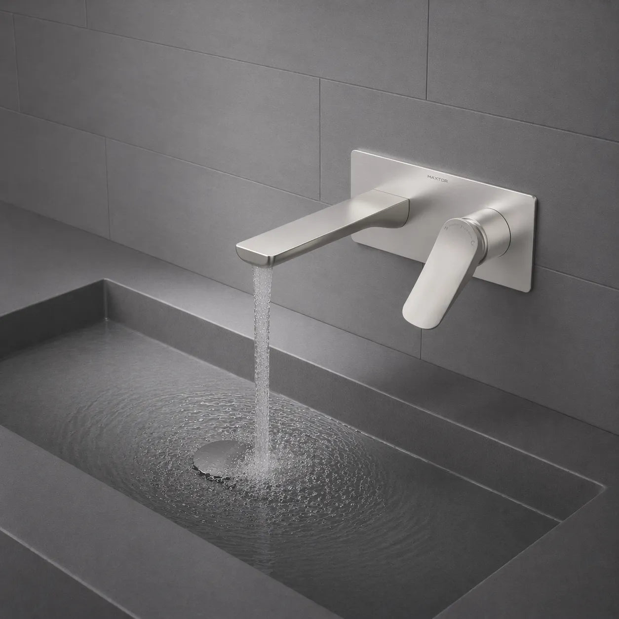 Wall Mounted Concealed Basin Faucet with Box – Single Lever In-Wall Mixer – AB002176