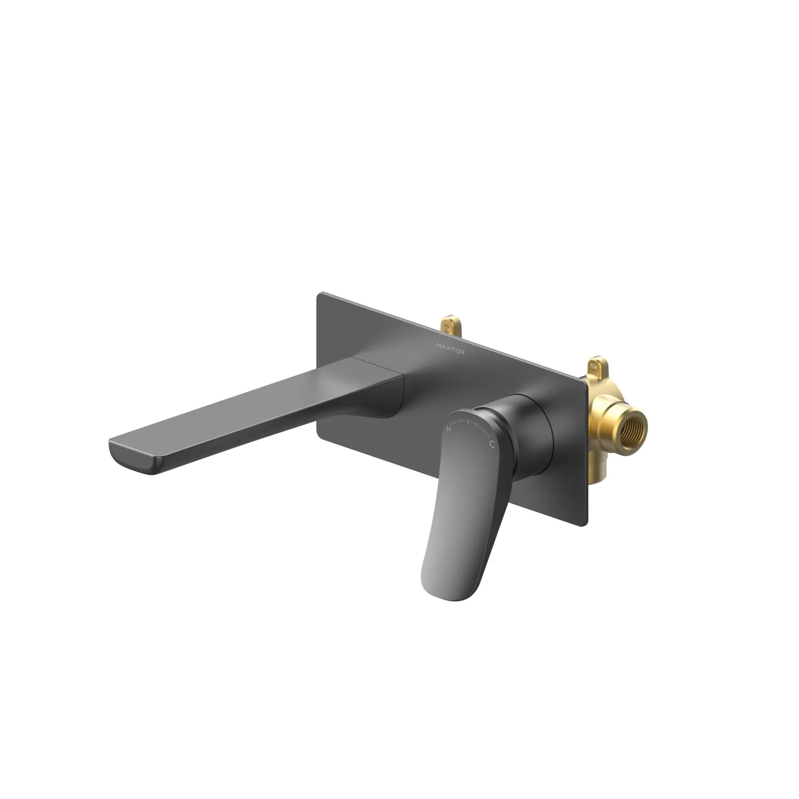 Wall Mounted Concealed Basin Faucet – Single Lever In-Wall Mixer – AB002076 Brushed Gun Metal