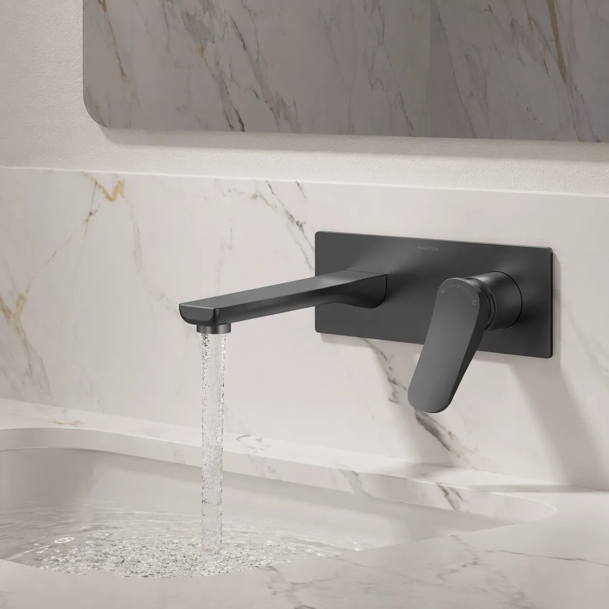 Wall Mounted Concealed Basin Faucet with Box – Single Lever In-Wall Mixer – AB002176