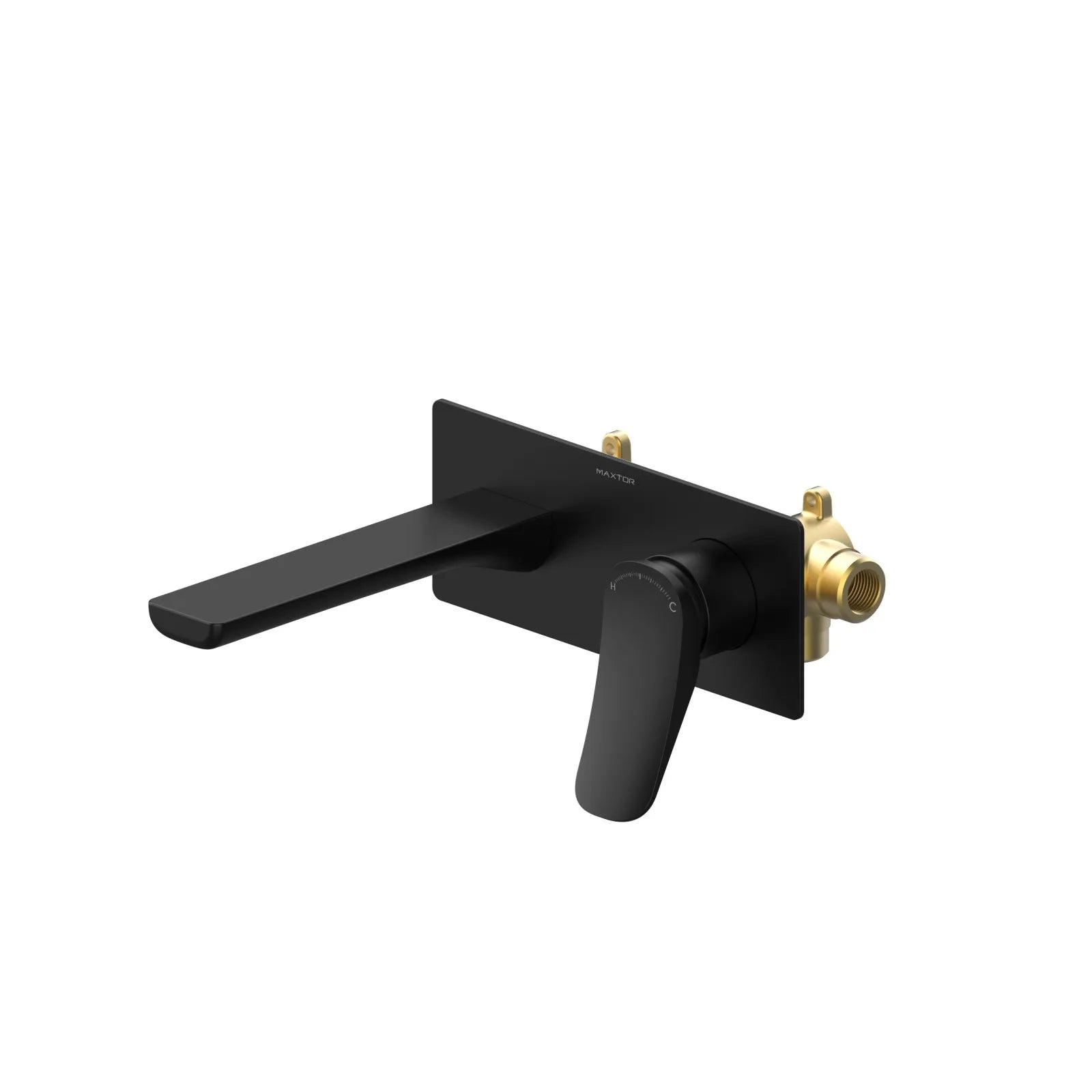 Wall Mounted Concealed Basin Faucet – Single Lever In-Wall Mixer – AB002076 Matte Black