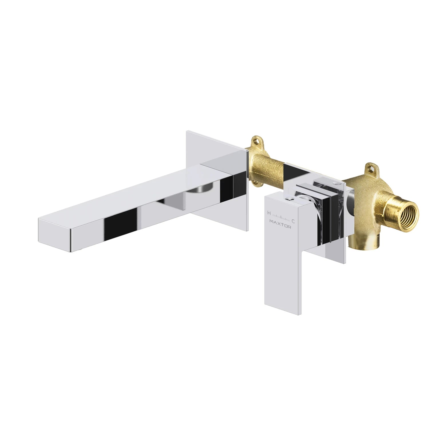 Wall-Mounted Solid brass wall faucet, Basin Faucet – Square Design AB002100