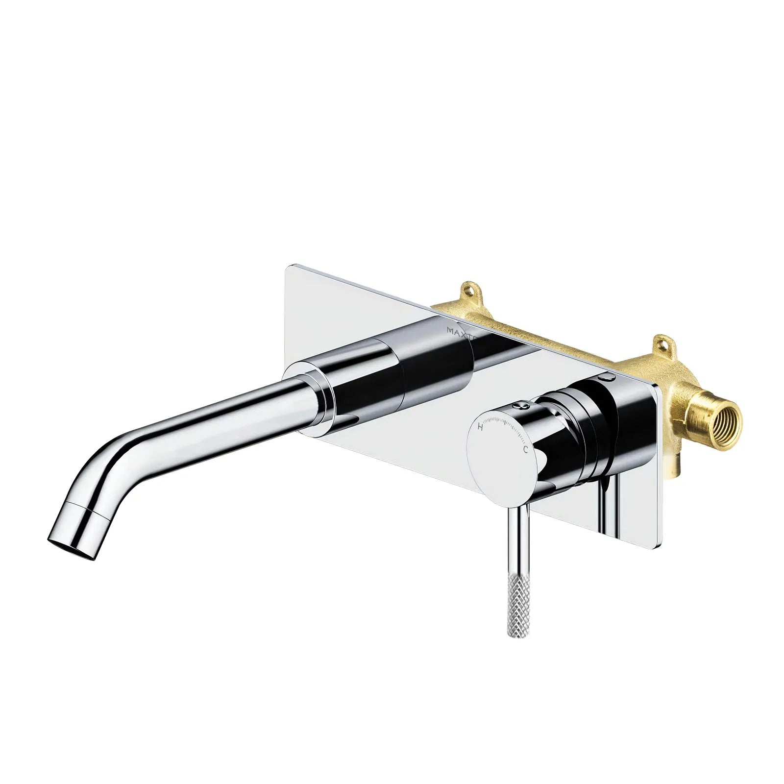 Circular Modern Wall Mount Single Lever Basin Mixer AB002104 Chrome