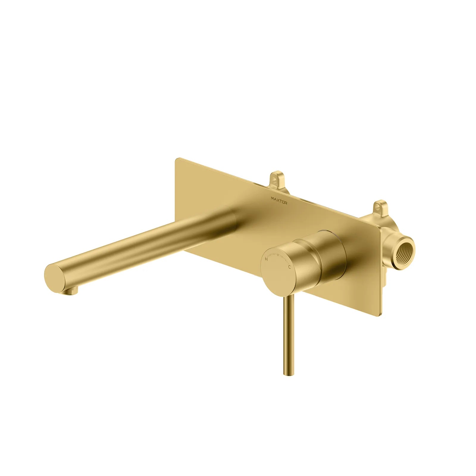 Maxtor Wall Mounted Basin Faucet – Solid Brass | CITEC Cartridge | Neoperl Aerator-AB002105 Brushed Gold
