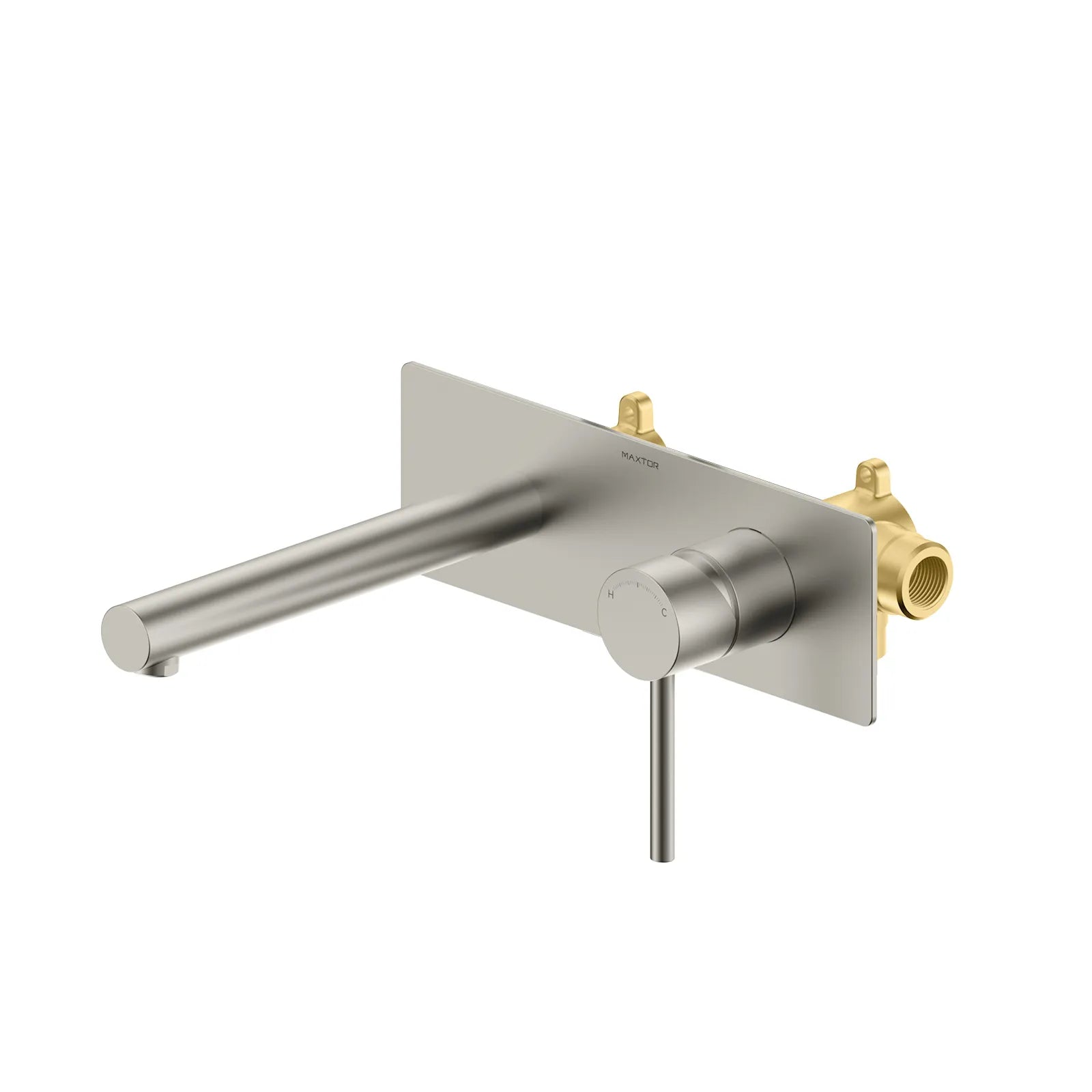 Maxtor Wall Mounted Basin Faucet – Solid Brass | CITEC Cartridge | Neoperl Aerator-AB002105 Brushed Nickel