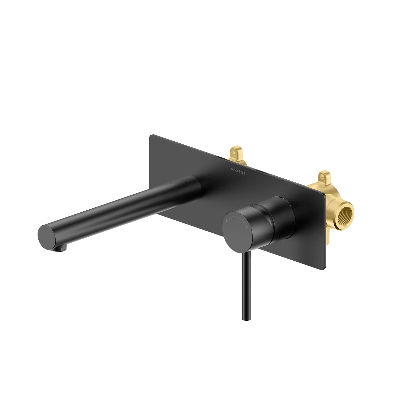 Maxtor Wall Mounted Basin Faucet – Solid Brass | CITEC Cartridge | Neoperl Aerator-AB002105 Matte Black