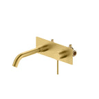 Wall Mounted Basin Faucet – Solid Brass Concealed Vanity Mixer-AB002106 Brushed Gold