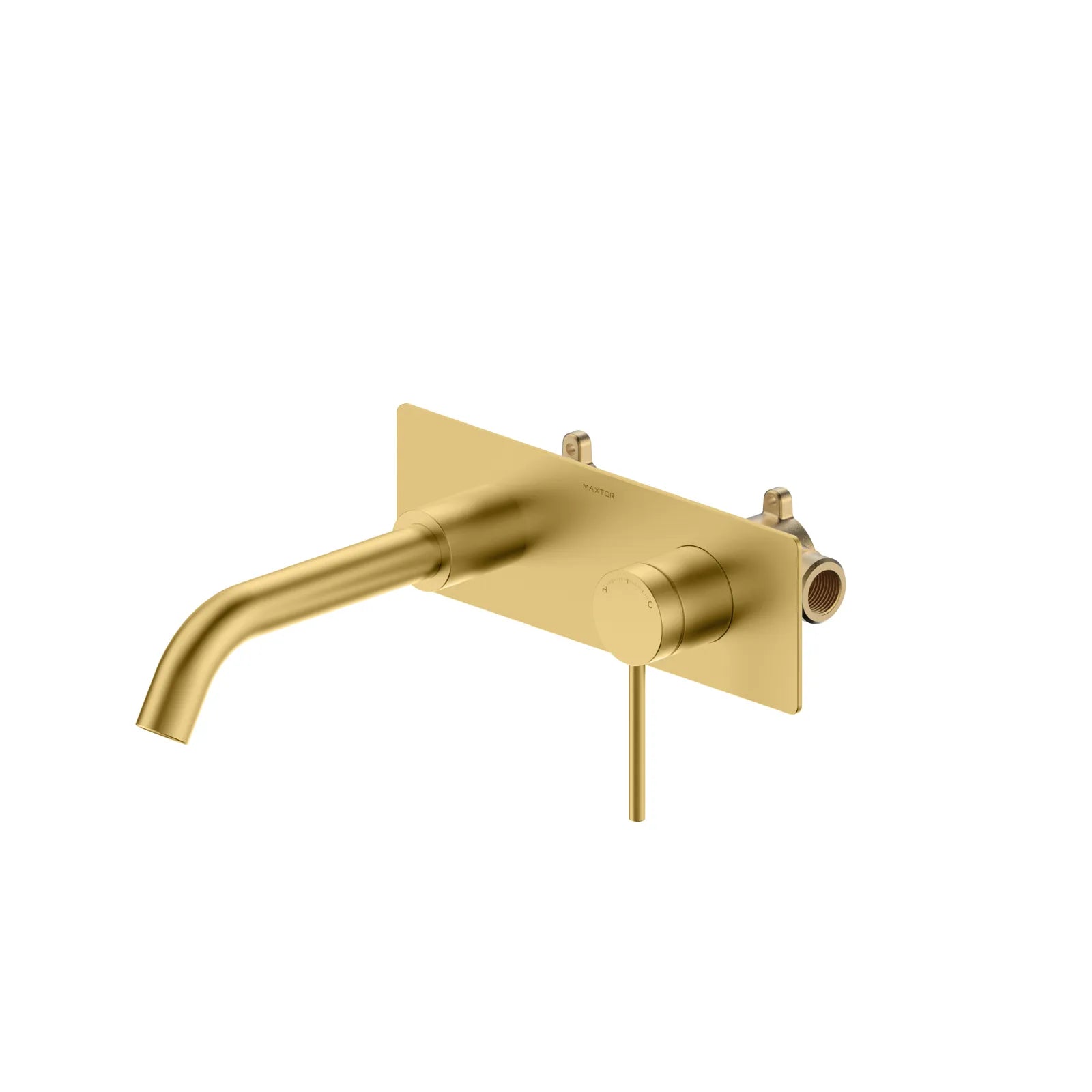 Wall Mounted Basin Faucet – Solid Brass Concealed Vanity Mixer-AB002106 Brushed Gold